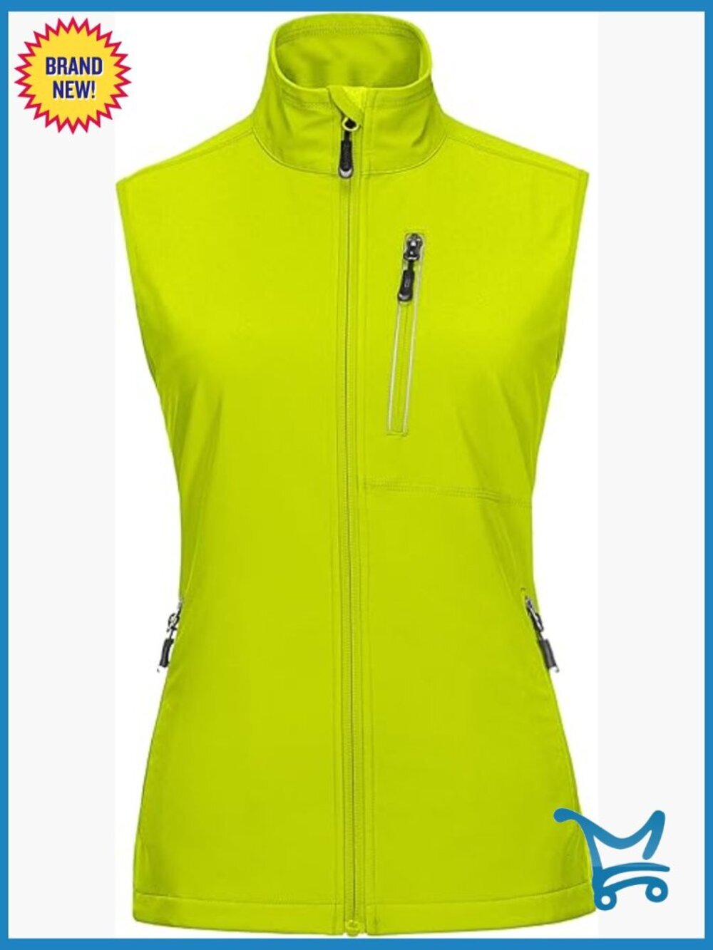 Women's Lightweight Running Vest with Pockets Windproof Sleeveless